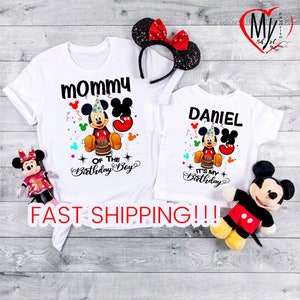 Mickey Birthday Family Shirts, Birthday Matching Family Shirts, Birthday Mickey Years, Birthday Disney Family Shirts, Kids Party Shirt D180