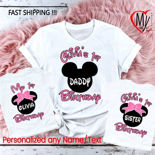 Disney Birthday Shirt, Disneyland Birthday, Disney Matching Family Shirts, Birthday Girl Disney, Disney Family Vacation