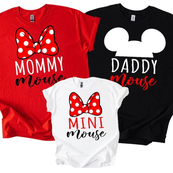 Disney Family Matching Shirts, Mickey Minnie Mom Dad Tee  D159