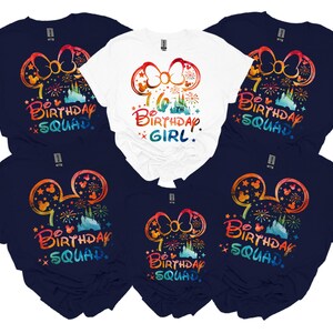 Disney Birthday Shirt, Custom Disney Birthday Shirt, Birthday Squad Group Tee, Birthday Girl Birthday Boy Disney Outfit, Birthday Squad D427
