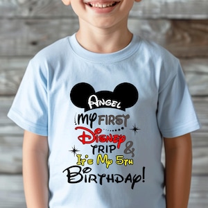 My First Disney Trip Shirt, Disneyland Shirt, First Disney Birthday Shirt, Disney Family Shirts, Disney Birthday Outfit, Custom Shirts D94