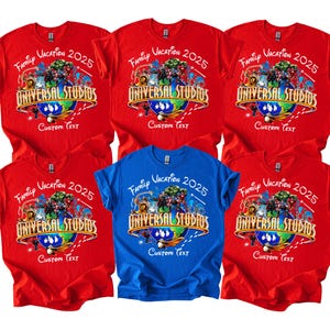 Aangepaste Universal Studios Family Vacation 2026-shirts: bijpassende T-shirts voor familie-uitjes D375
