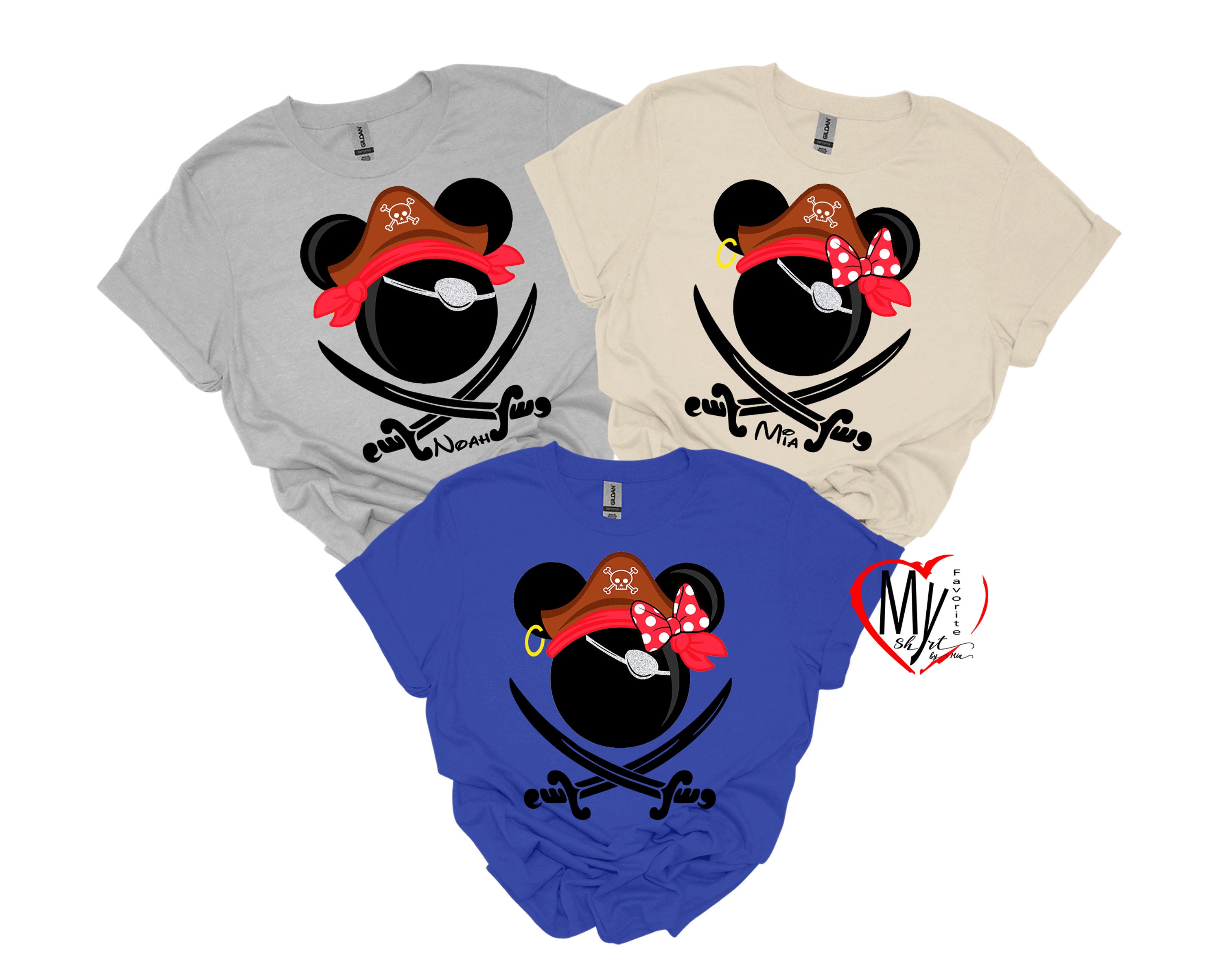 Discover Pirates Disney Pirates Des Caraïbes Vie De Pirate  T-Shirts Familiaux Assortis