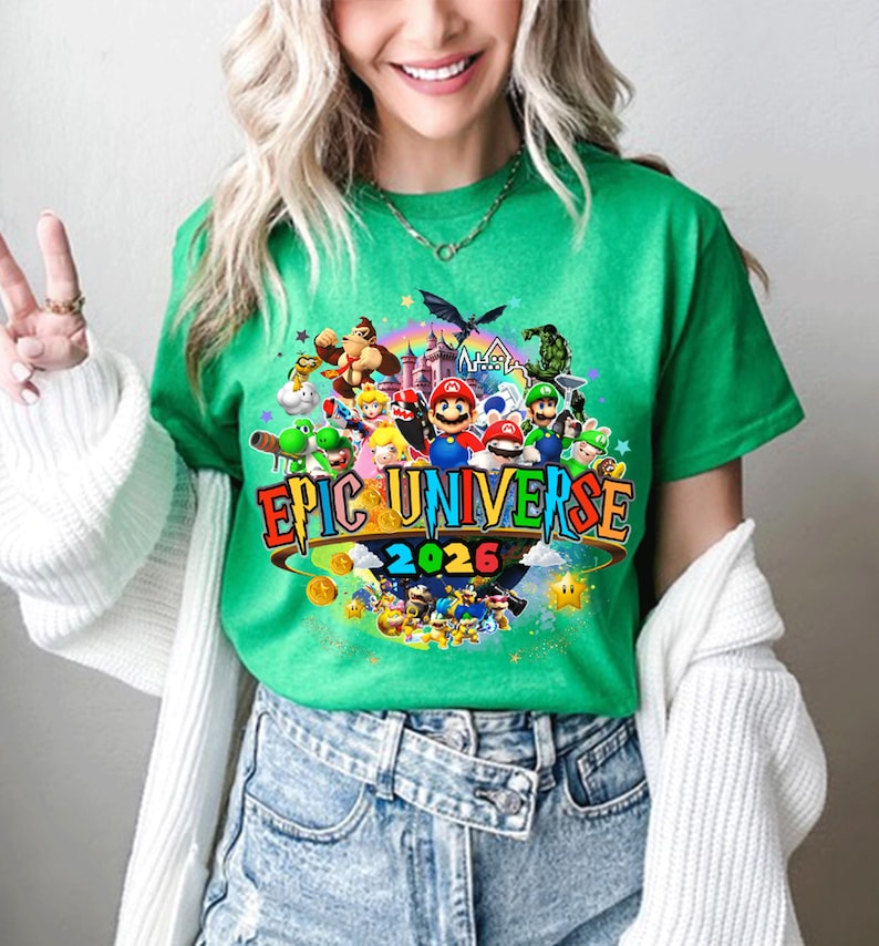 Maglietta personalizzata per viaggio in famiglia Epic Universe 2026 D478 immagine 11