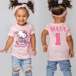 Personlig Hello Kitty födelsedagströja: Anpassad familjematchande outfit D440 bild 4