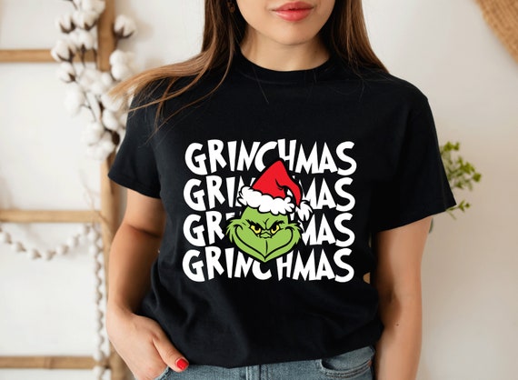 Mi Halt's Maul Grinch - Maglietta da donna con scritta in lingua inglese  Natale, Blu, S