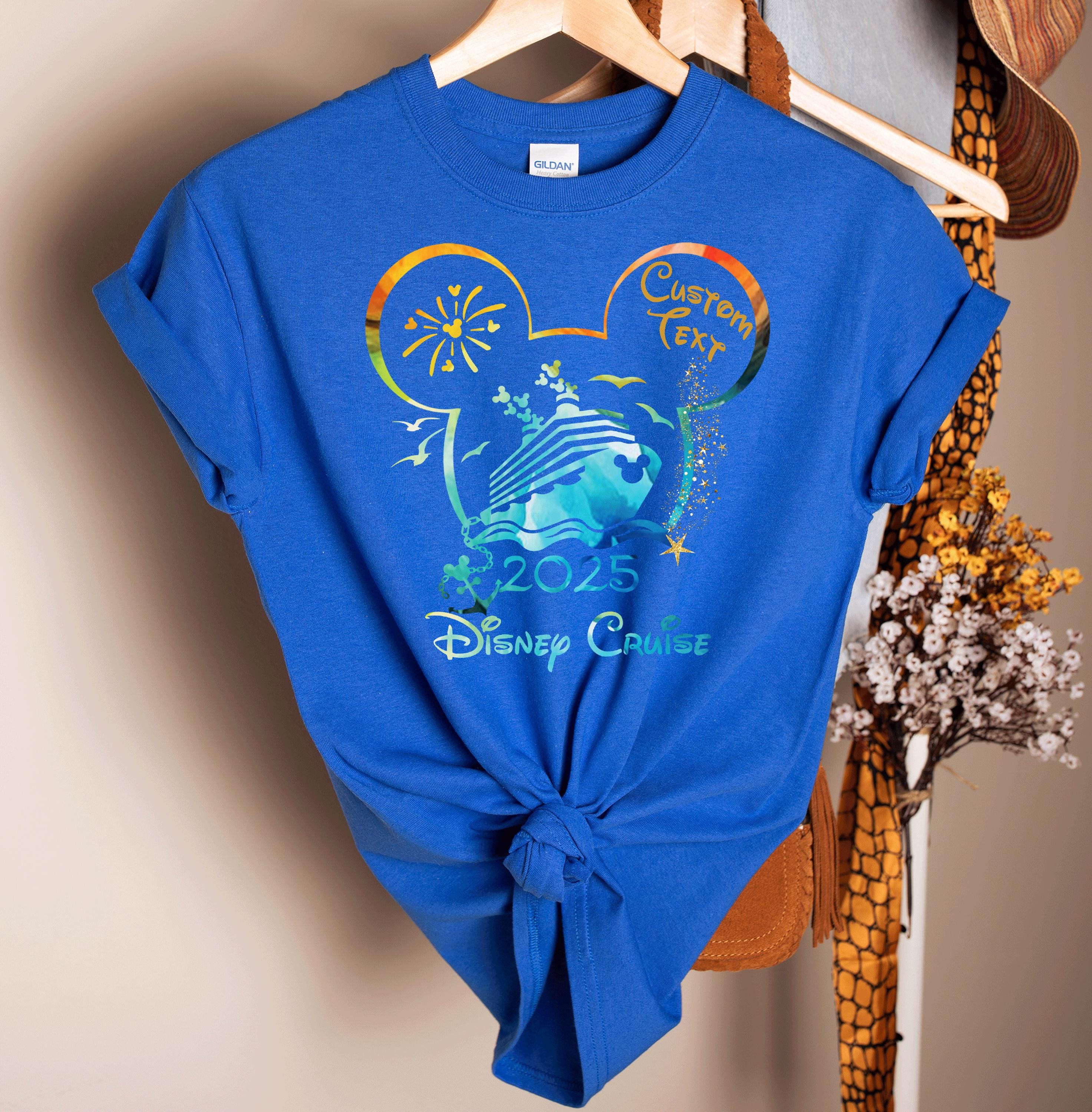 Disney ネイビー　長袖シャツ Mサイズ Disney cruise 限定 NEW Disney Cruise Line Shirt Adult Medium Blue Wonder