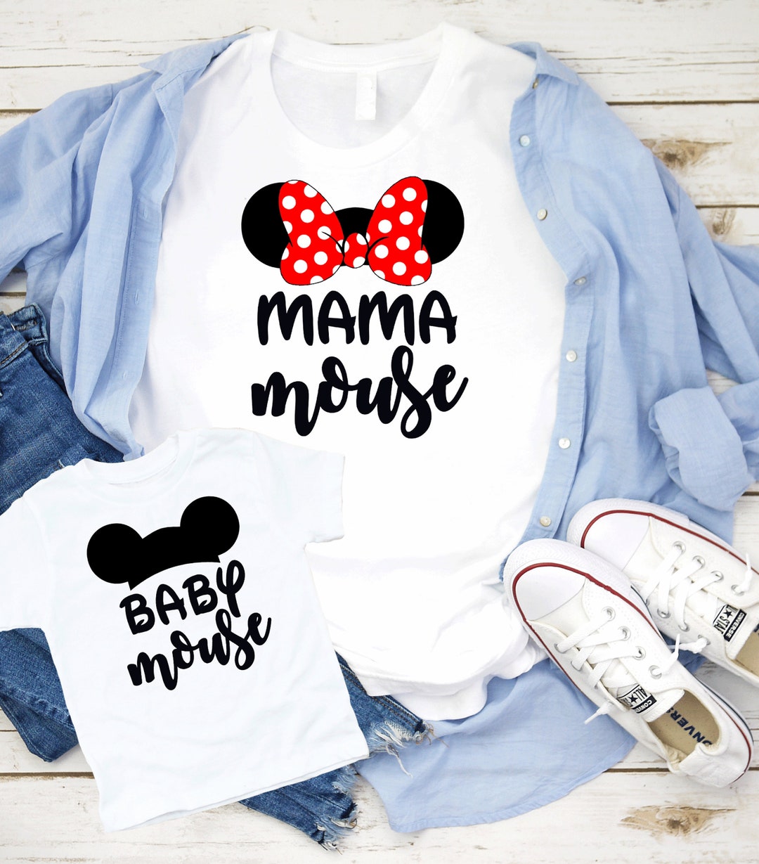 Camisetas combinando família Minnie Mickey Mouse, Mamãe Mouse
