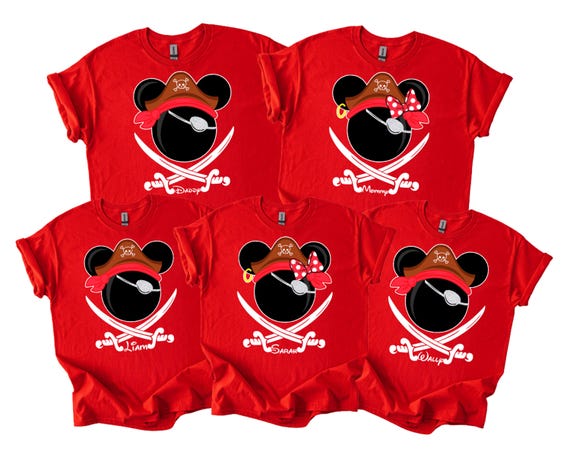 Custom Disney Pirates Family Shirts, Mickey and Minnie Cruise T-Shirt D252