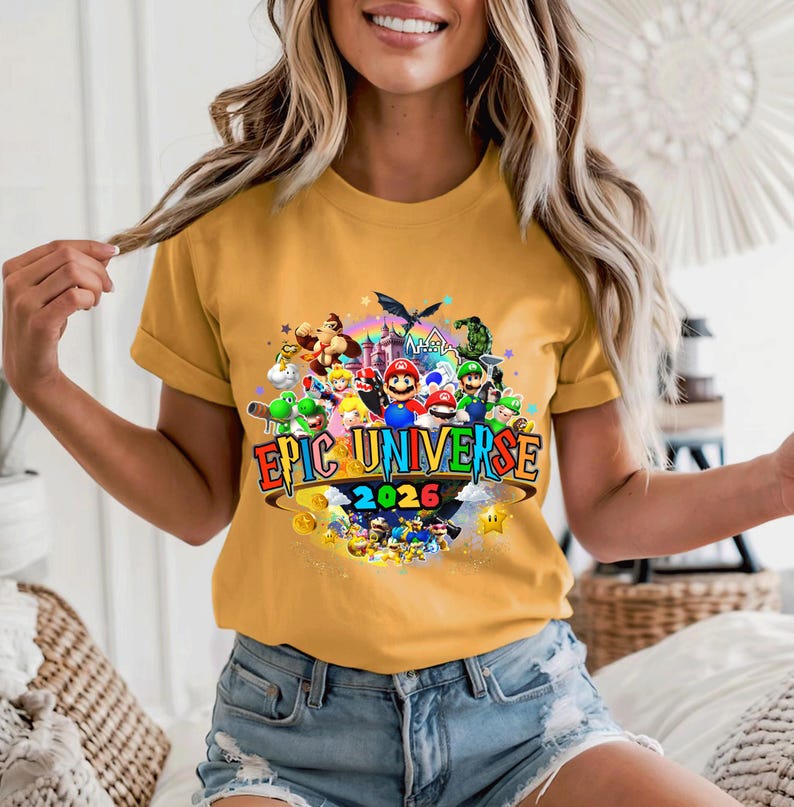 Maglietta personalizzata per viaggio in famiglia Epic Universe 2026 D478 immagine 4