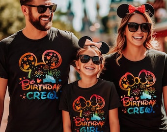 Camiseta Disney para menina aniversariante, Camiseta Disney para a turma de aniversário, Camiseta Disney para menino aniversariante, Camiseta Disney para o grupo de aniversário, Camisetas para festa de aniversário Disney