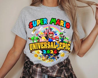 Camisetas familiares personalizadas de Universal Epic Universe 2026: Camisetas de vacaciones universales a juego D411