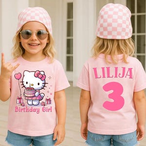 Personlig Hello Kitty födelsedagströja: Anpassad familjematchande outfit D440 bild 7