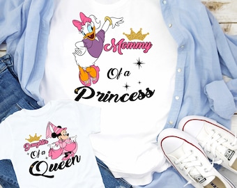 Matching Mother Daughter Disney Shirts, Princess and Queen Outfits  D190