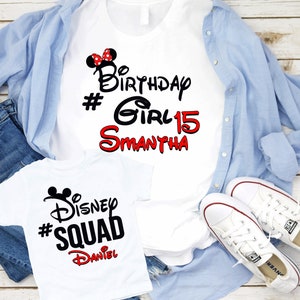 Disneyland Birthday Shirt, Disney Birthday Squad, Disney Matching Family Shirts, Disney Birthday Girl Boy, Disney Family Vacation D33