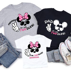 I'm Twodles T-shirt, aangepaste 2e verjaardag shirts, verjaardagsshirt, Minnie Mouse shirt, 2e verjaardag shirt meisje, verjaardagscadeau kinderen D392