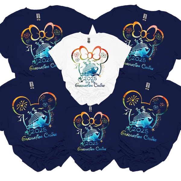 Camiseta de graduación de Disney Cruise 2026, camisetas familiares de Disney Cruise, camiseta del equipo de Disney Cruise, camiseta familiar a juego de Minnie y Mickey D373