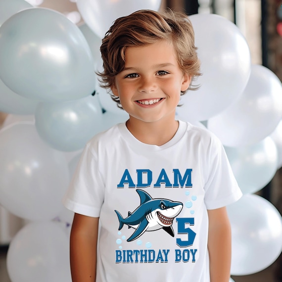 Shark Birthday Boy Shirt T-Shirt - Shark Birthday Party Shark Birthday Boy Shirt T-Shirt - Shark Birthday Party