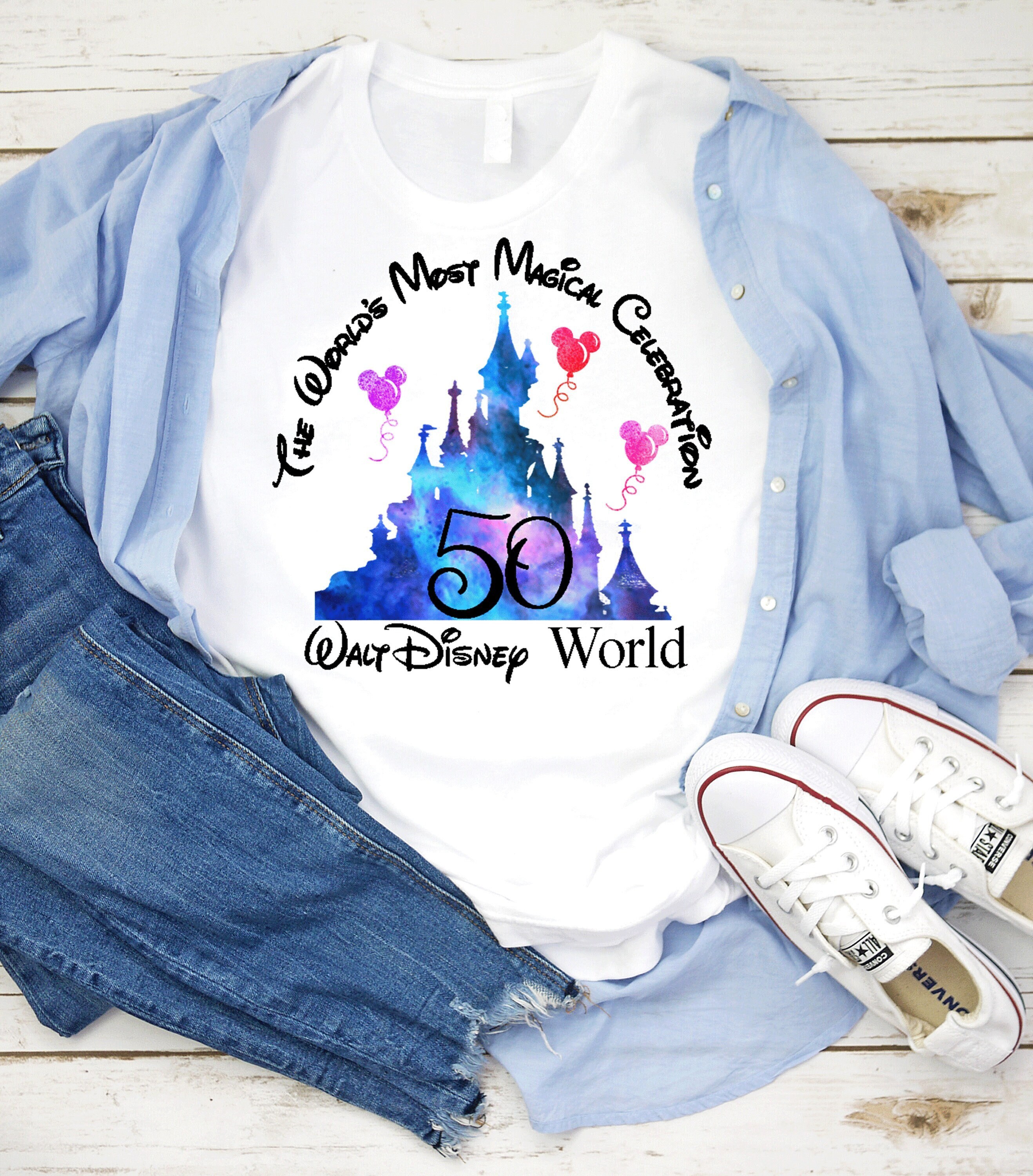 ディズニーワールドキャッスル 50 周年記念 T シャツ ディズニーワールドキャッスル 50 周年記念 T シャツ