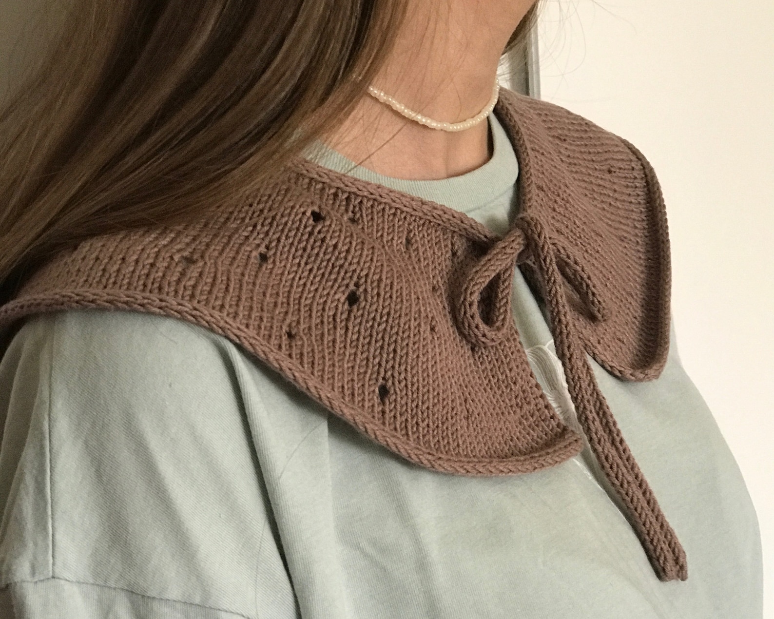 Lace collar detachable handmade knitting collar cotton Etsy