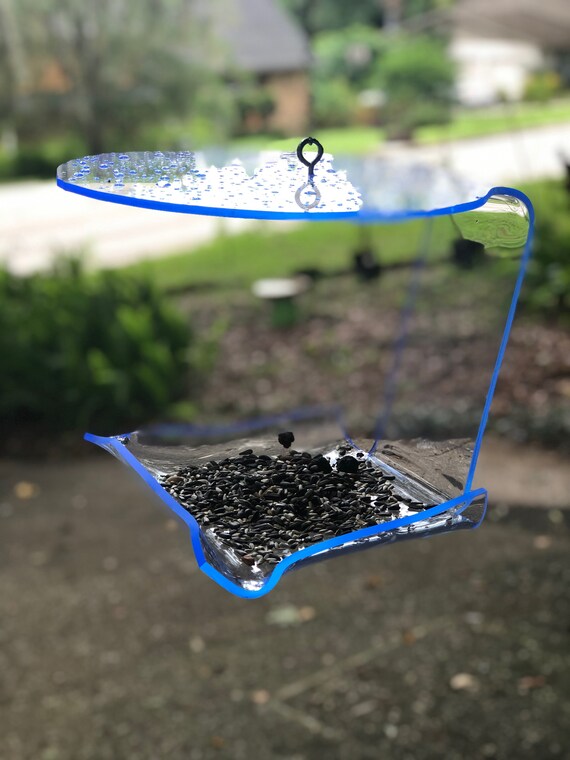 Whimsical Bird Feeder Fish Art Hanging Yard Art Mobile Fish Etsy