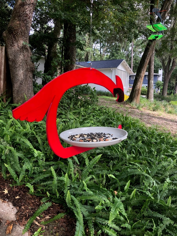 Wacky Bird Feeder Cardinal Bird Feeder Hanging Bird Feeder Etsy