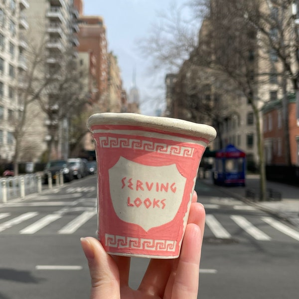 Nyc Greek Coffee Cup Etsy