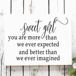 Sweet girl SVG - Nursery SVG - Baby Room SVG - New Baby svg - Adoption svg - Baby Girl svg - Teen Room svg - Little girl svg