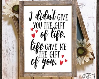 Gift of life  SVG / Adoption SVG / New Baby SVG / Blended Family svg / Gift of you svg / Miracle svg / Family svg / Cricut Cut file