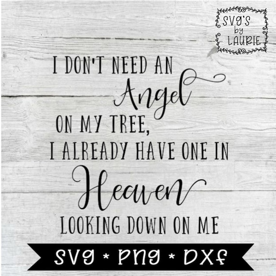 Angel In Heaven Svg Christmas Angel Svg Loving Memory Svg Etsy