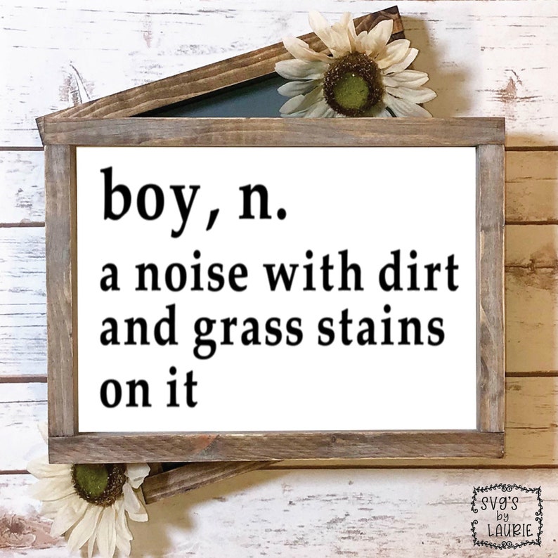 Boy Definition SVG Baby Boy SVG Nursery SVG Miracle Svg Etsy