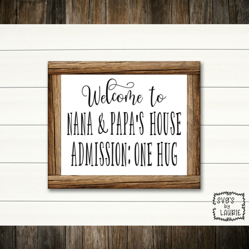 Download Welcome to Nana & Papa's House SVG Grandparents SVG | Etsy