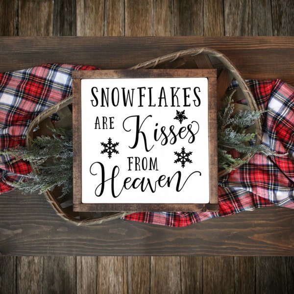 Snowflakes are kisses from heaven SVG - Loving Memory SVG -Angel Quote svg -Sympathy svg -Bereavement svg -Loss of a loved one svg