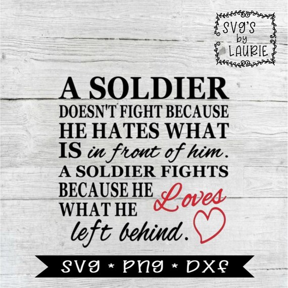 Military Svg Soldier Svg Love My Soldier Svg Etsy