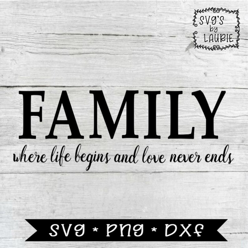 Family SVG Memories SVG Where life begins and love never ...
