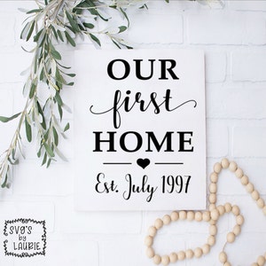 Our first home SVG - Family SVG - New House SVG - New Home svg - Housewarming svg - Welcome to our home svg - Welcome to our house svg