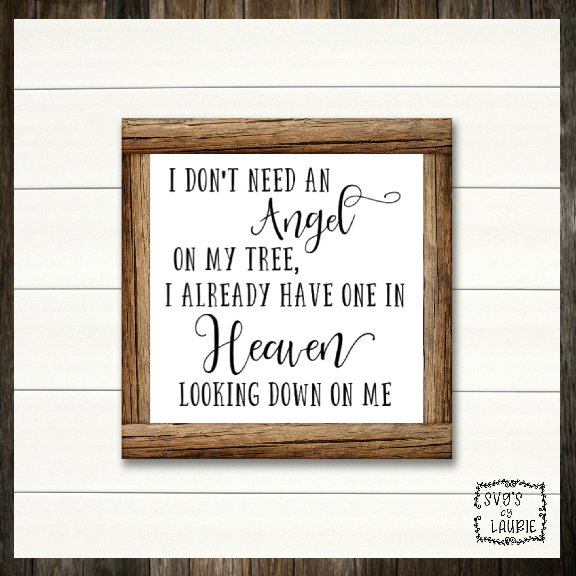 Angel in Heaven SVG Christmas Angel SVG Loving Memory SVG Etsy