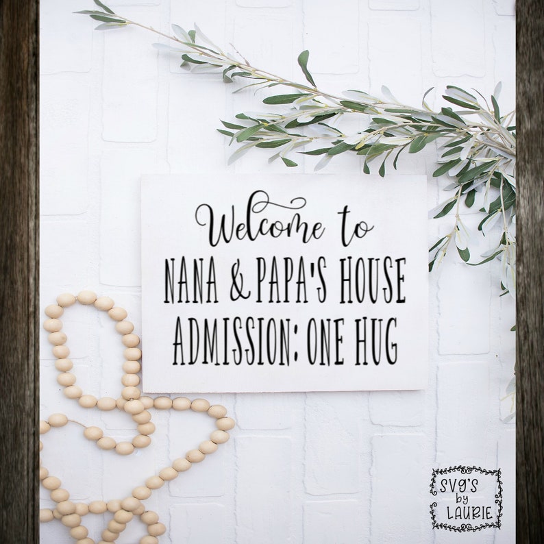 Download Welcome to Nana & Papa's House SVG Grandparents SVG | Etsy