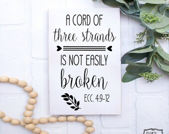 A cord of three strands SVG - Truest Friend SVG - Wedding SVG -Wedding sign svg -Inspirational svg -Love of my life svg -Guestbook Table svg