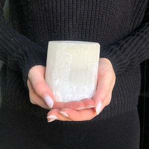 Selenite Candle Holder