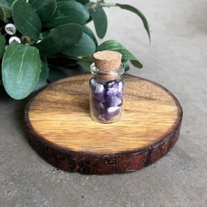 Amethyst Crystal Chips in Glass Jar