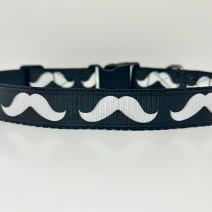 Moustache - Small/Medium/Large - Handmade Dog Collar