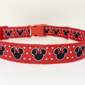 Minnie Mouse - Small/Medium/Large - Handmade Dog Collar