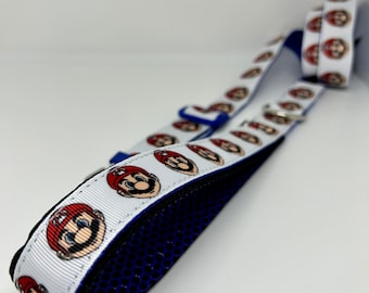 Super Mario Adjustable Dog Leash | Handmade Dog Lead | Soft Handle Pet Leash 95–140cm