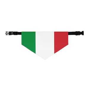 Dog Bandana Collar: Italian Flag - Stylish and Adjustable, Unique Dog Lovers Gift, Fun and Trendy, Gift for Pet Parents