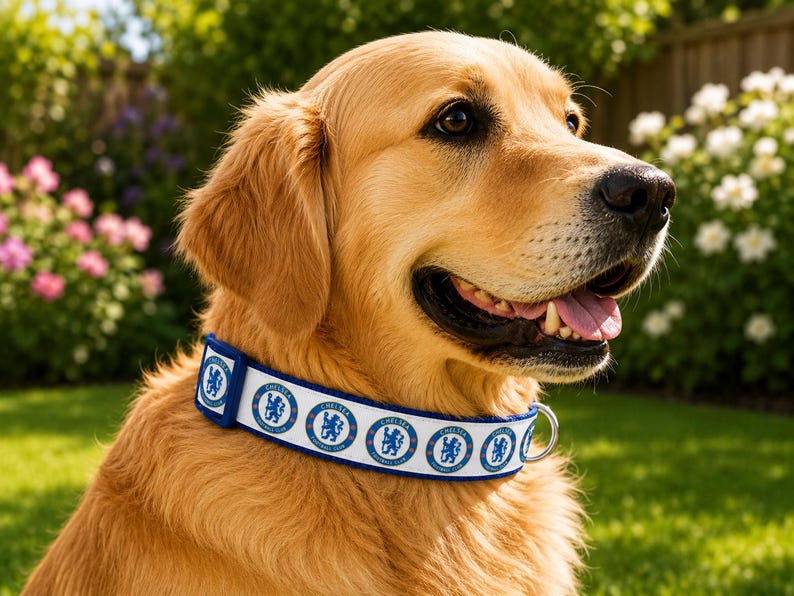 Chelsea Dog Collar | Adjustable Handmade Dog Collar for Small Medium Large Dogs | Colourful Pet Collar 画像 3