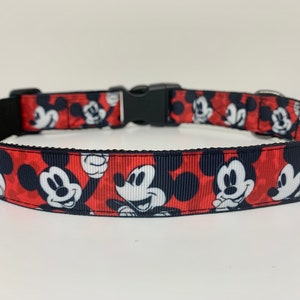 Mickey Mouse Smiling - Small/Medium/Large - Handmade Dog Collar