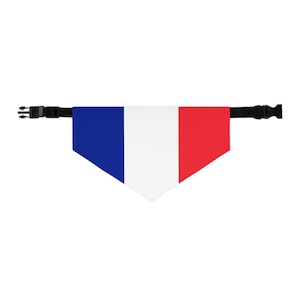 Dog Bandana Collar: French Flag - Stylish and Adjustable, Unique Dog Lovers Gift, Fun and Trendy, Gift for Pet Parents