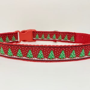 Christmas Trees - Small/Medium/Large - Handmade Dog Collar