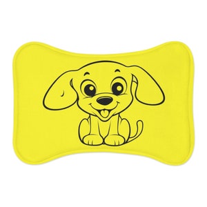 Pet Feeding Mat - Comic Dog - Pet Placemat, Food Mat, Pet Bowl Mat, Pet Gift, Dog Gifts, Pet Lovers